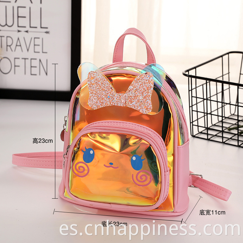 2022 Nuevos productos Viaje Holográfico Clear PVC Mochilas Logotipo personalizado Holograma Holograma Niños Baby Kindergarten Backpack Bag School